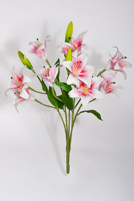 21.5" Silk Lily Bush Rubrum