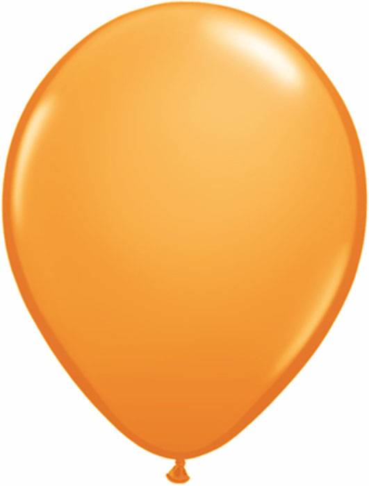 9" Round Standard Latex Balloon Orange Pkg/100