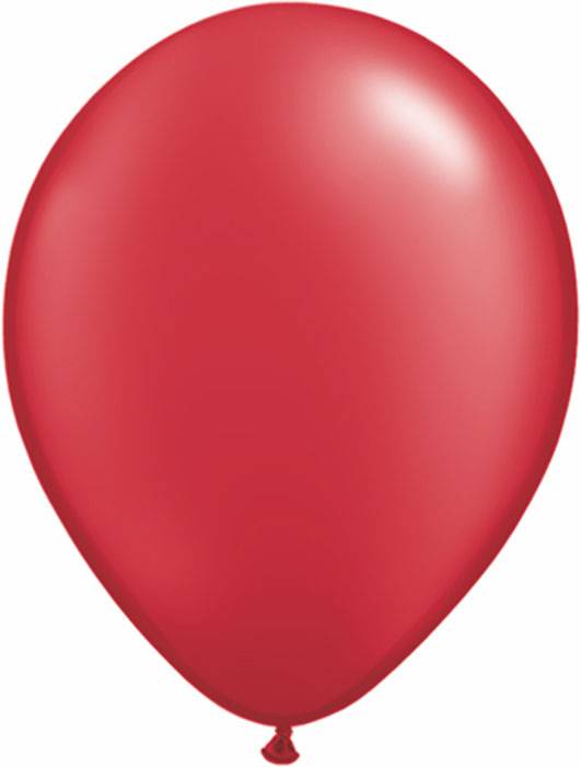 5" Rdt Latex Balloon Pearl Ruby Red Pkg/100