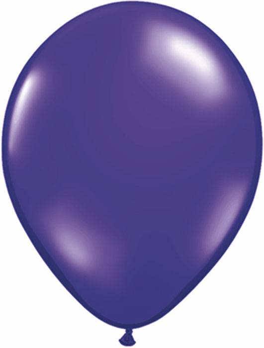 11" Round Jewel Latex Balloon Quartz Purple Pkg/100