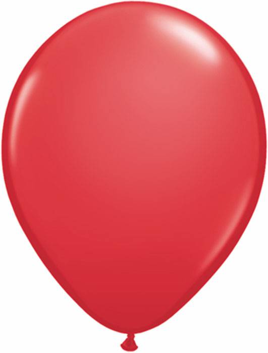 5" Round Standard Latex Balloon Red Pkg/100