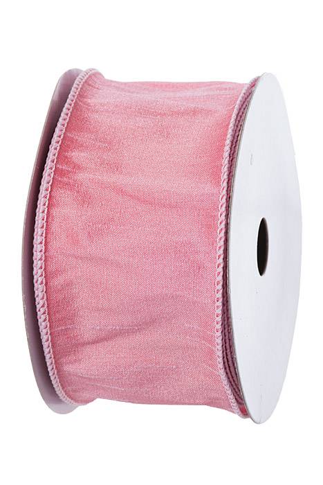 2.5" X 10yds Wired Emelia Satin Pink