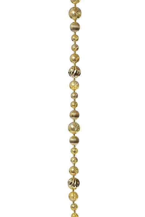 60" Mecury Ball Ornament Garland Gold