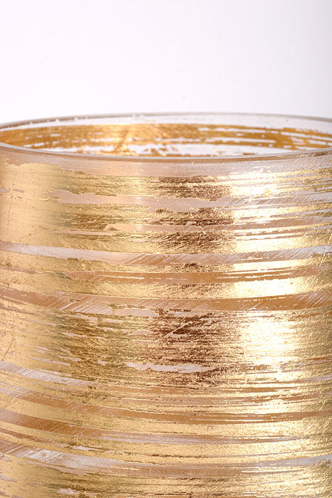 5.1" x 7.9" Glass Vase Gold