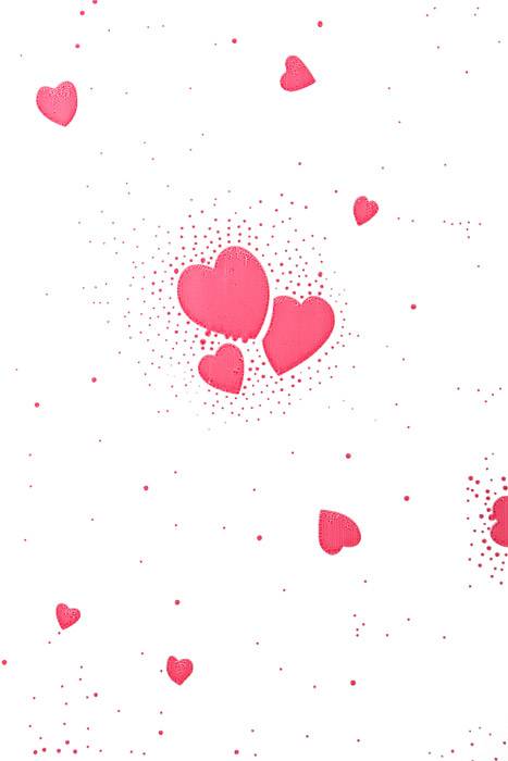 30"/100ft Hearts&dots Krystal Phane Roll Red / Clear