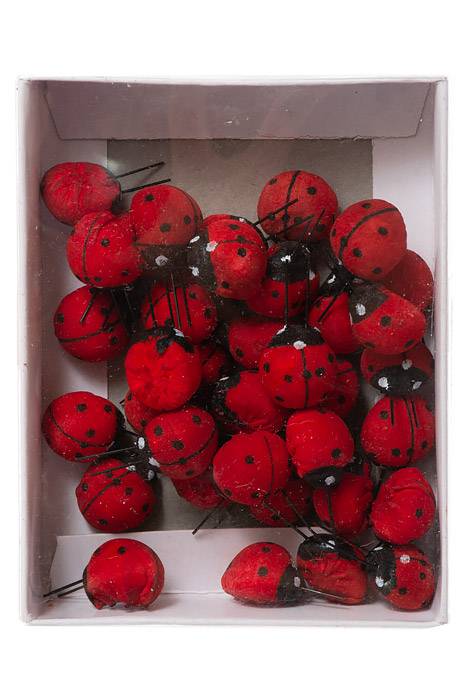 0.5" Ladybug Assort Red/black Pkg/36