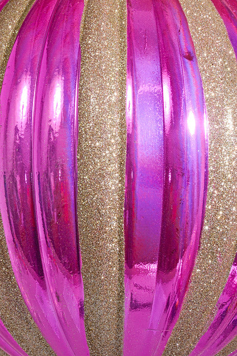 12" Xmas Ornament Ball Pink/Champagne