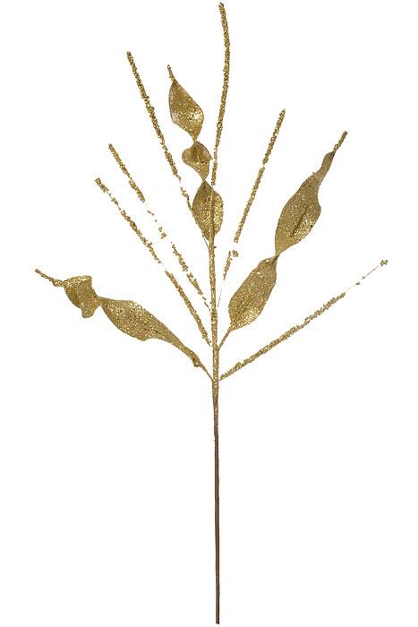 29" Glitter Curly Spray Gold