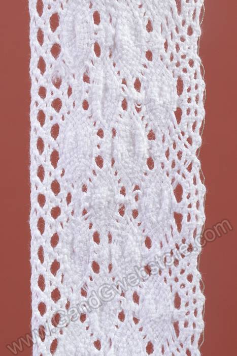 2-1/3" X 10yds Crochet Ribbon White