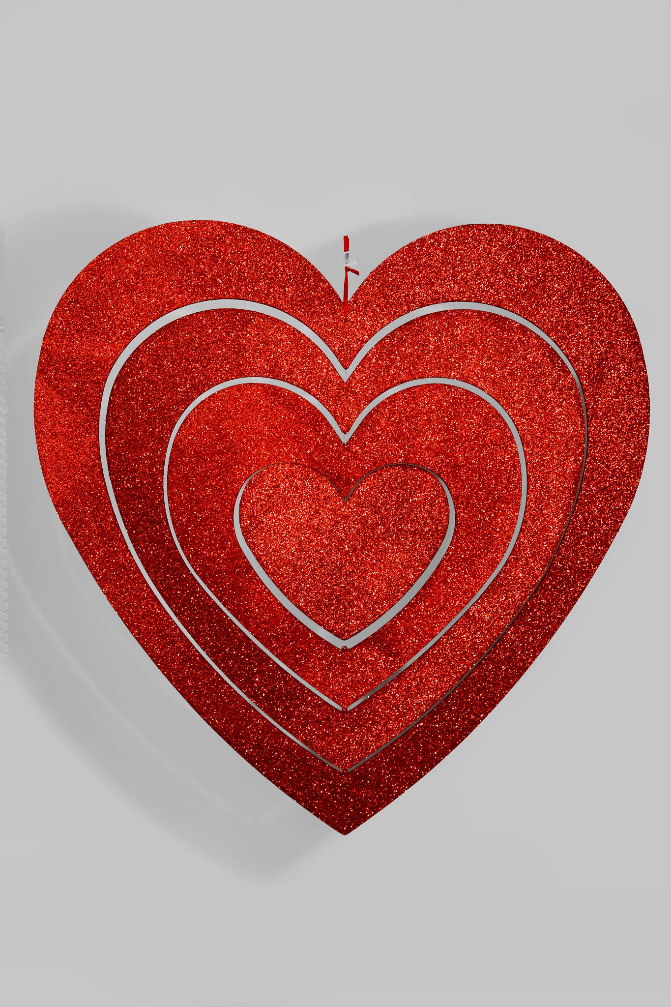 34" Foam Board 4 Layer Heart Shape Red Glitter