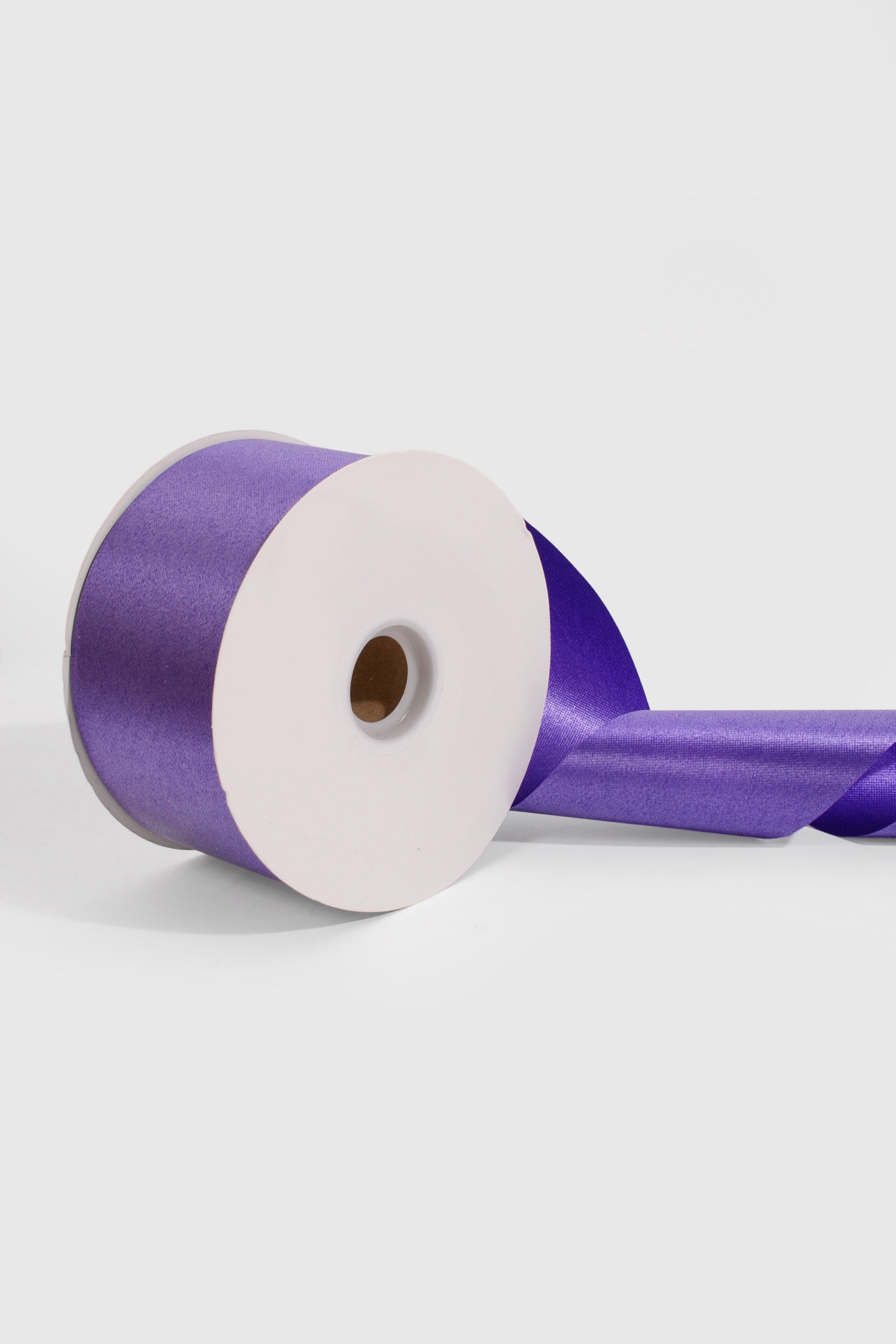 2-3/4" X 100 Yds Floral Satin Ribbon Purple