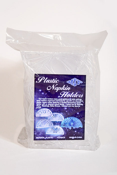 3" Napkin Holder W/Heart Clear Pkg/12