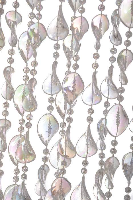 36" X 8ft Acrylic Twisted Bead Strand Backdrop Clear