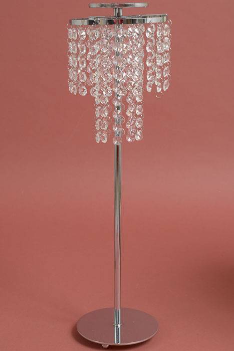 22" Crystal Drop Candle Holder Stand Clear/silver