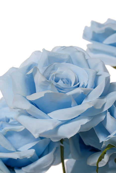 18" Silk Rose Bush Blue