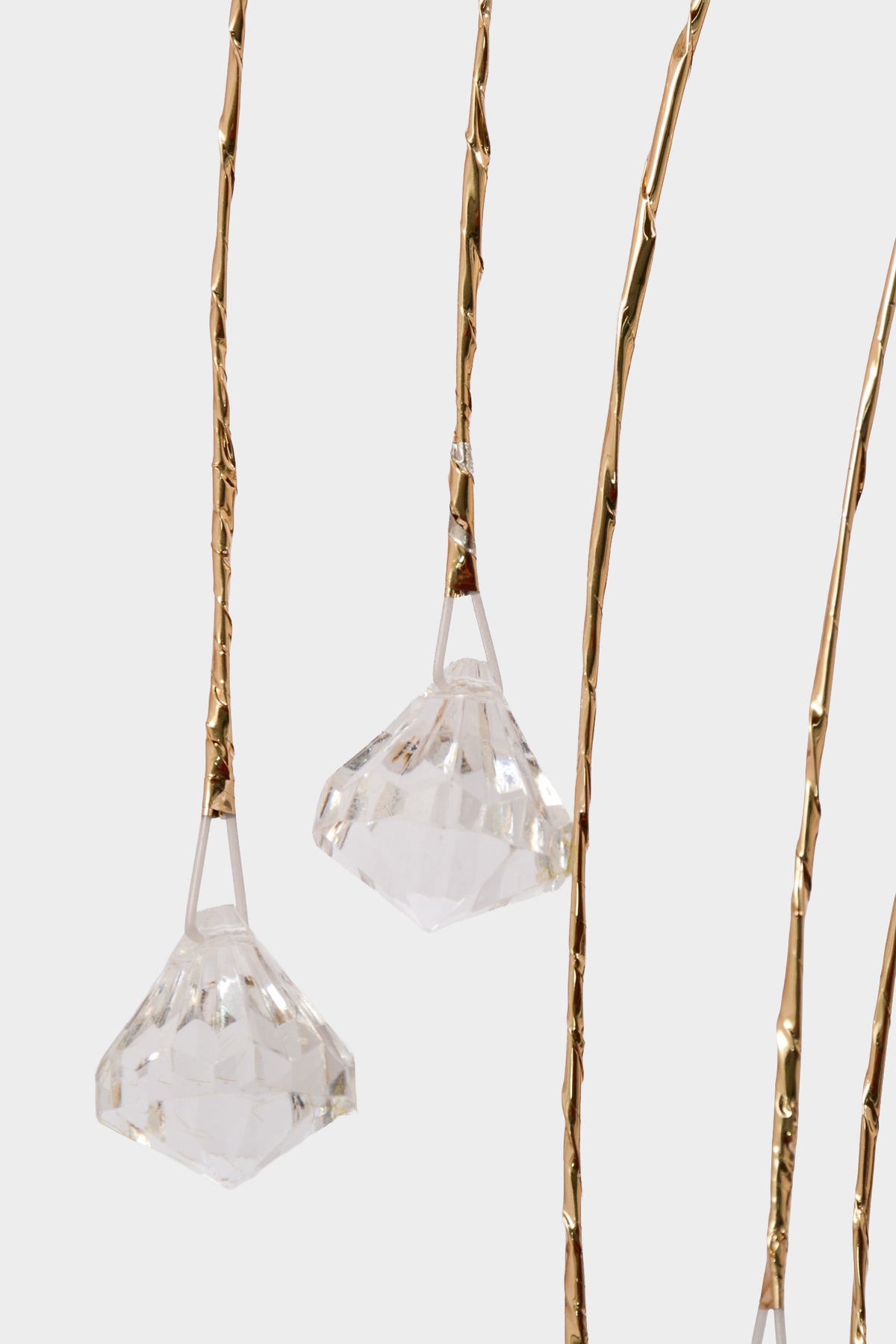 36" Crystal Hanging Gold/Clear