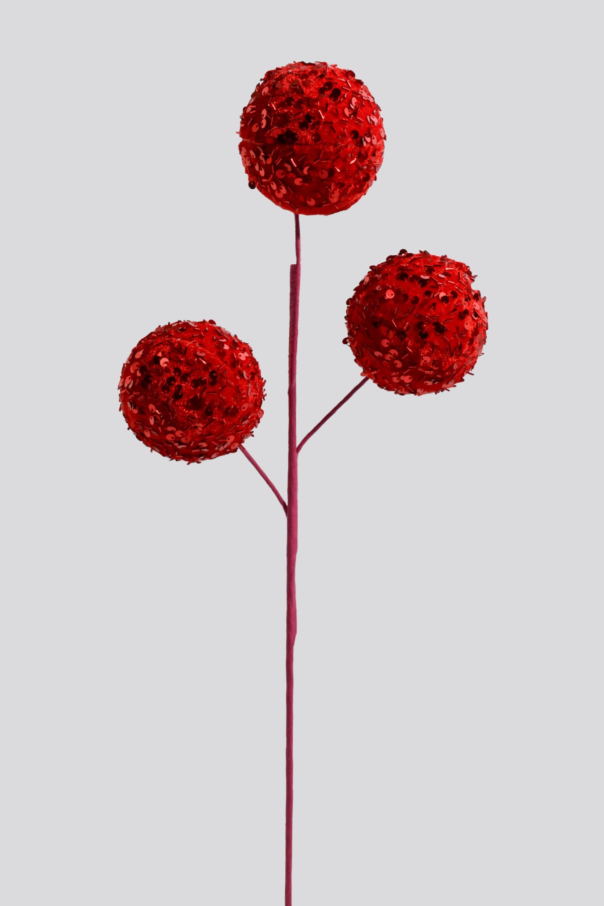 23" Glitter Sequin Ball Spray Red