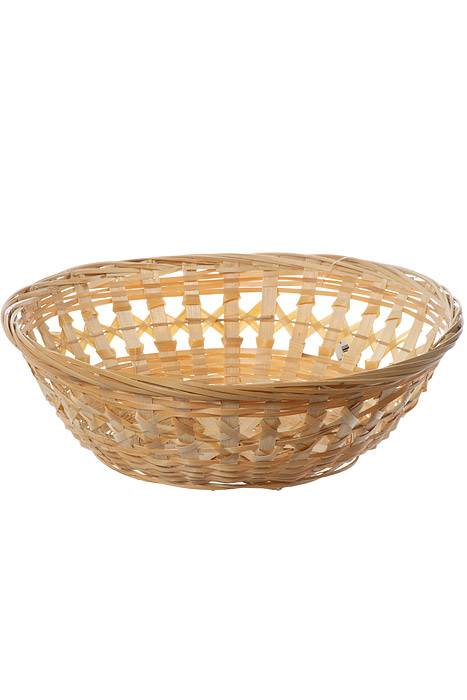 10" X 3" Round Bread Basket Natural Pkg/6