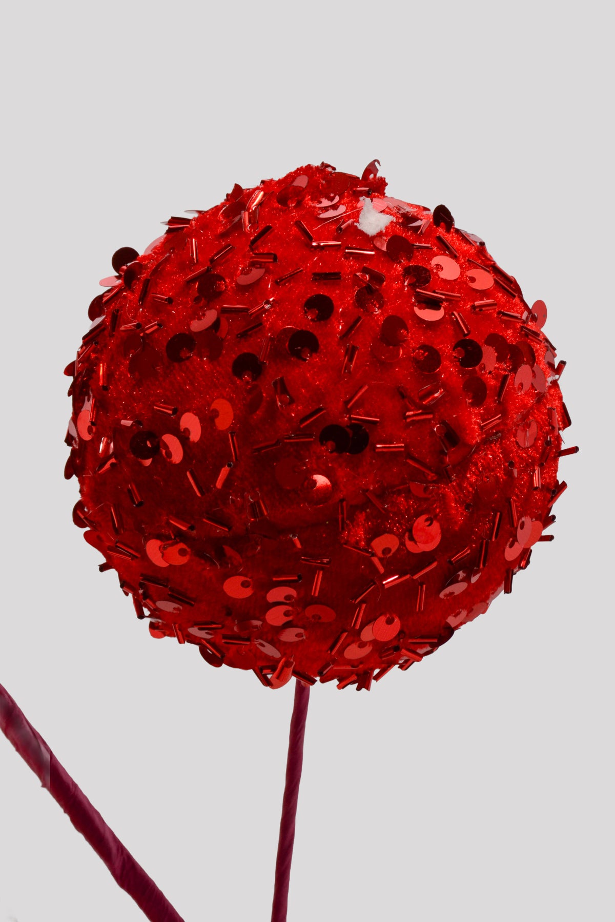 23" Glitter Sequin Ball Spray Red