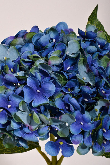 20" Silk Hydrangea Stem Royal Blue
