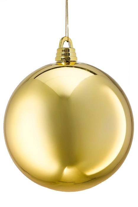 300mm Shiny Plastic Ball Gold