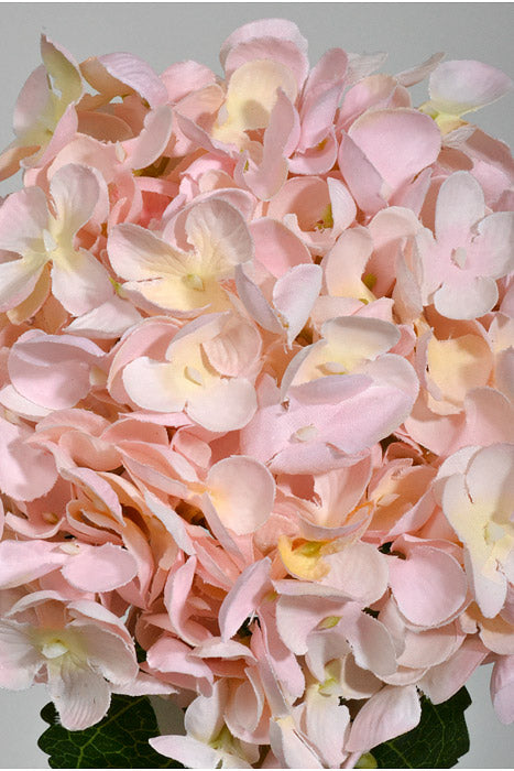 20" Silk Hydrangea Stem Soft Pink