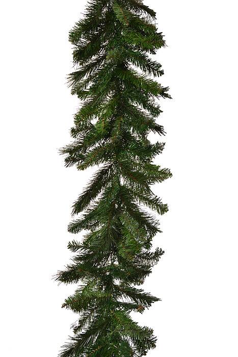 9ft X 14" Deluxe Evergreen Garland Green