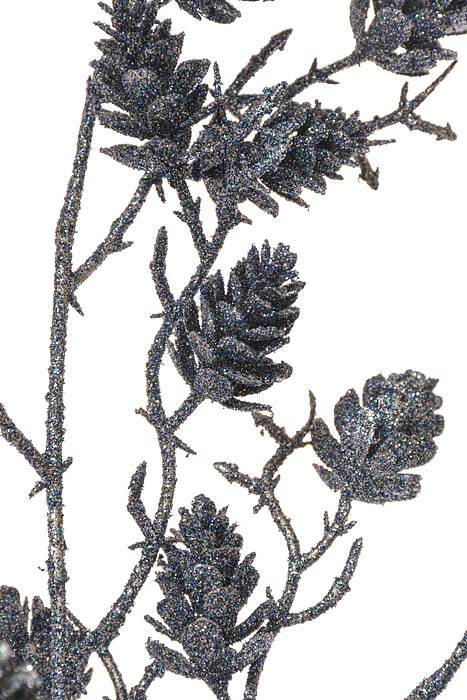 27" Pine Glitter Spray Dark Blue