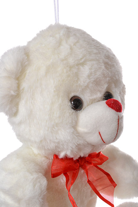 10" Bear With Bow Cream