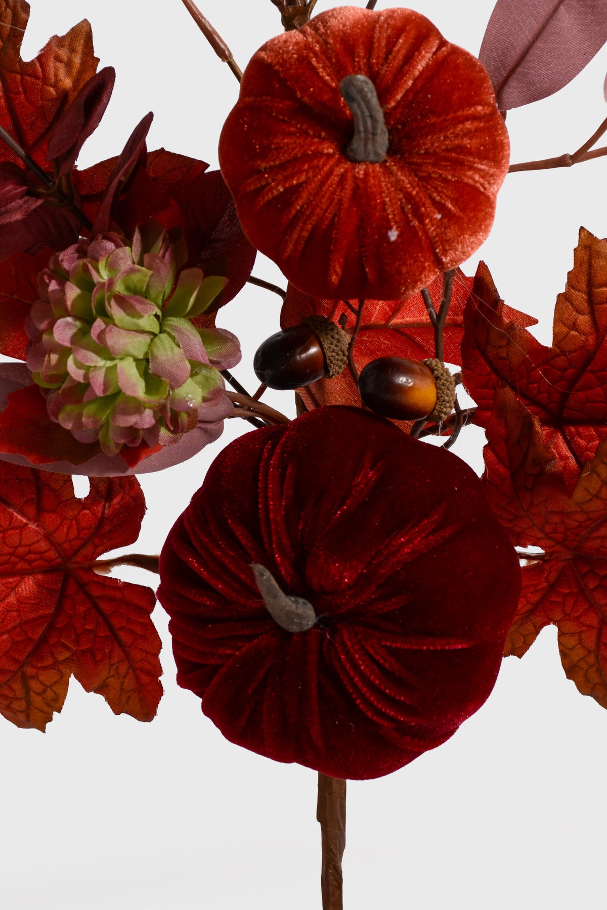 30" Artificial Pumpkin Maple Burgundy