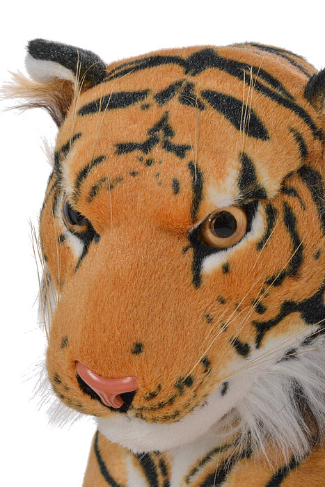 22" X 10" Stuffed Laying Tiger Yellow/Black