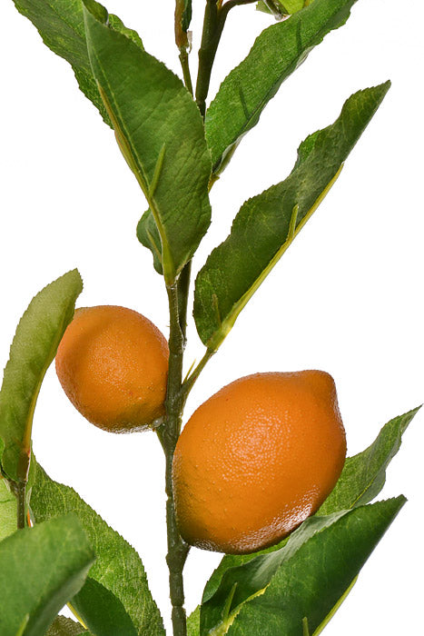 4Ft Artificial Potted Lemon Tree Green/Yellow