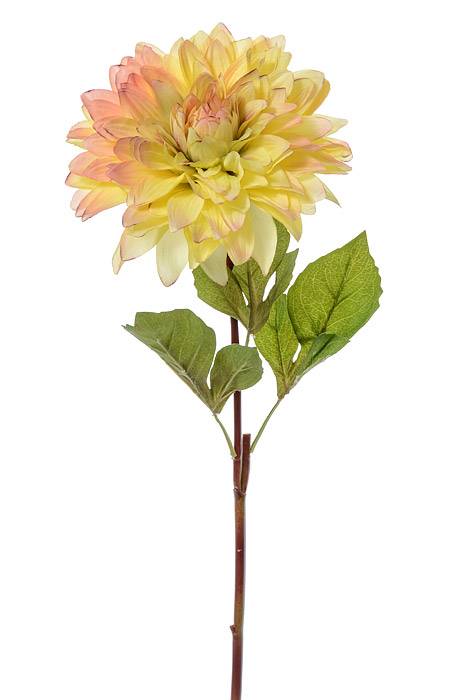 25.5" Silk Dinner Plate Dahlia Spray Green Purple