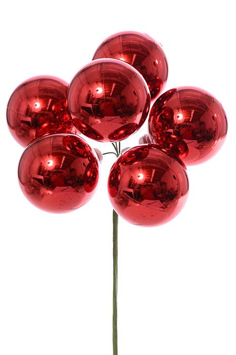 50mm Shiny Stem Ball Red