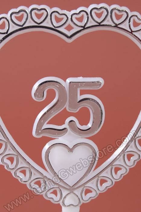 "25" Year Heart Stick Pkg/12