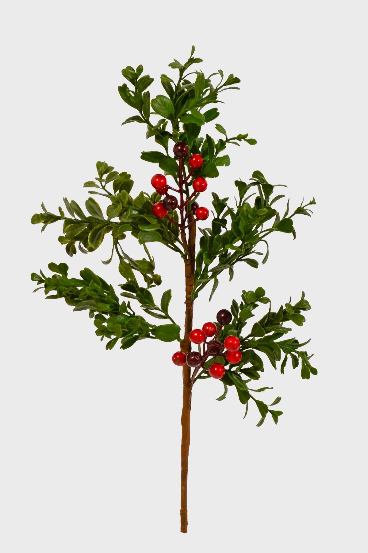 16" Berry Boxwood Stem Green/Red