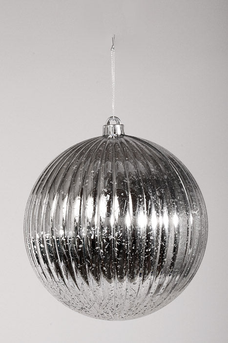 8" Mercury Ornament Ball Silver