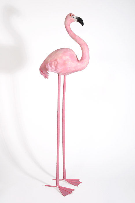 38.5" Standing Feather Flamingo Pink
