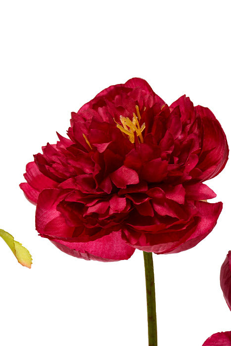 24.5" Silk Peony Spray Burgundy