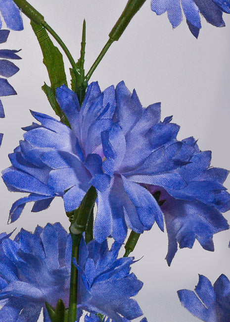 21" Silk Cornflower Bush Blue