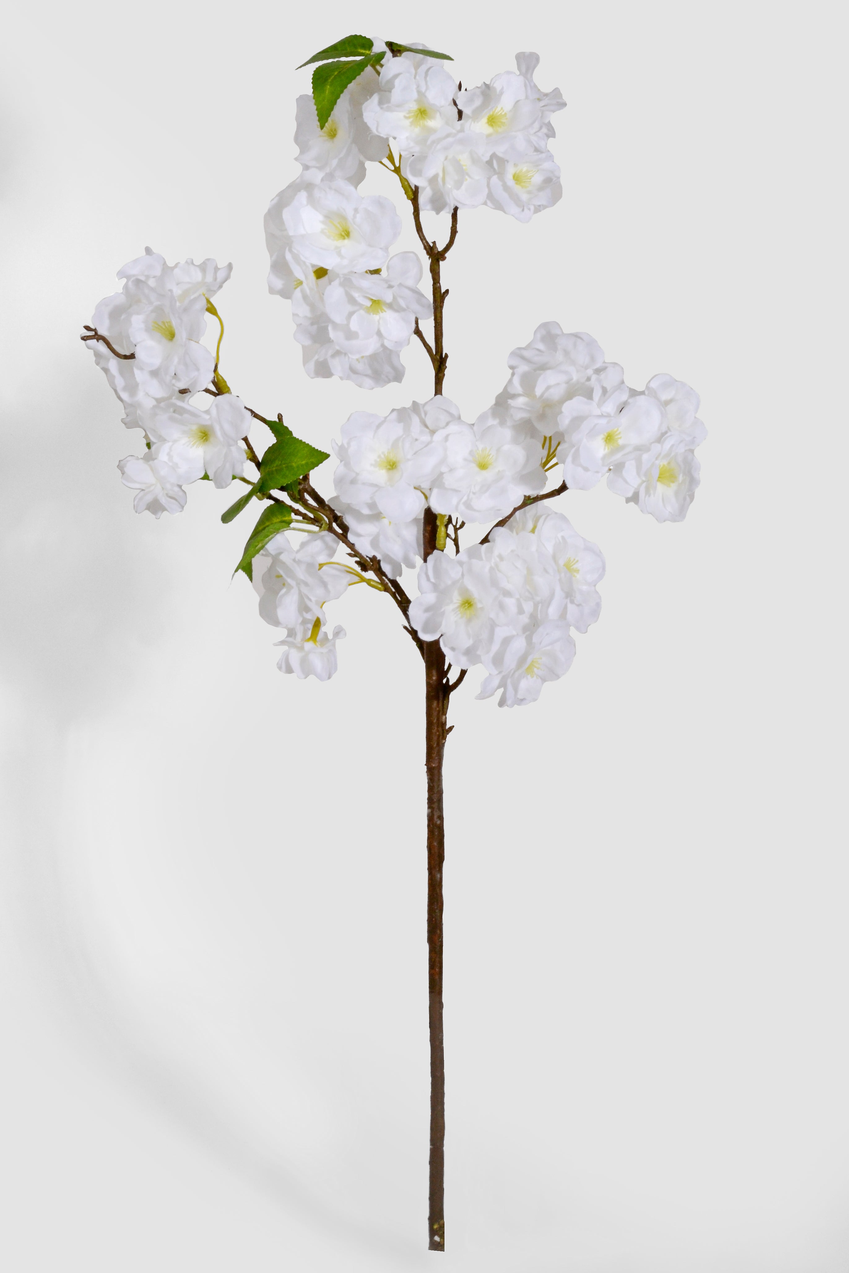 25" Silk Cherry Blossom Spray White
