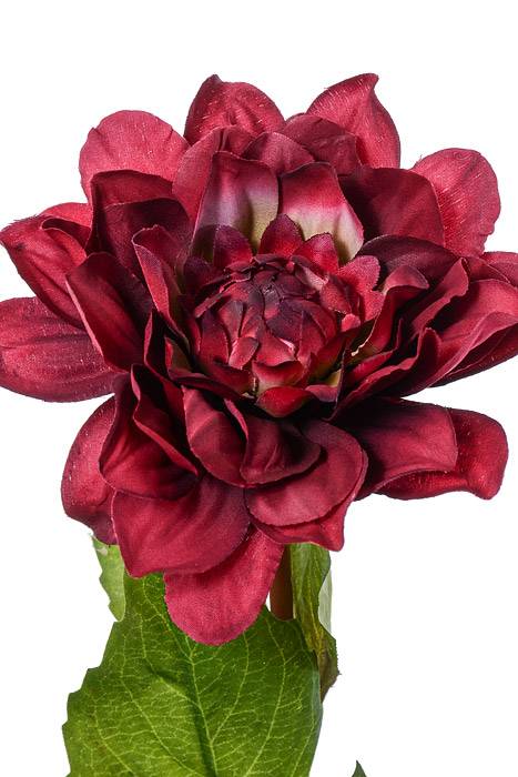 26" Silk Garden Dahlia Spray Burgundy