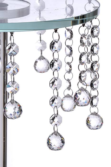 10" X 24.5" Crystal Bead Round Cake Stand