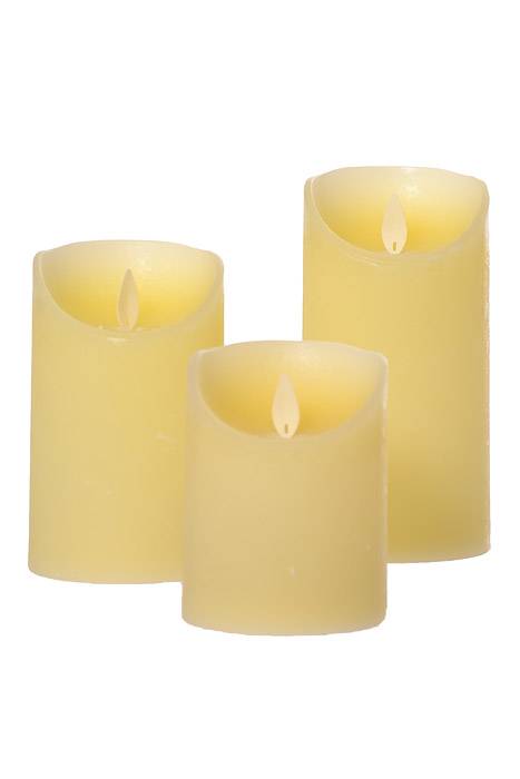 4/5/6" Led Pillar Ivory St/3