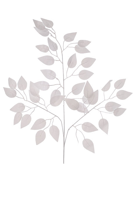 23.5" Silk Ficus Spray White PKG/12