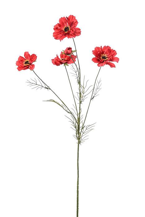 32" Silk Cosmos Spray Red