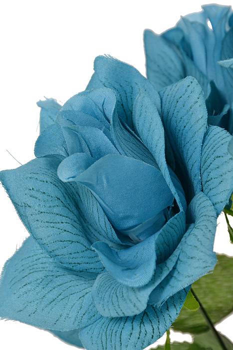 16" Printing Rose Bush Turquoise