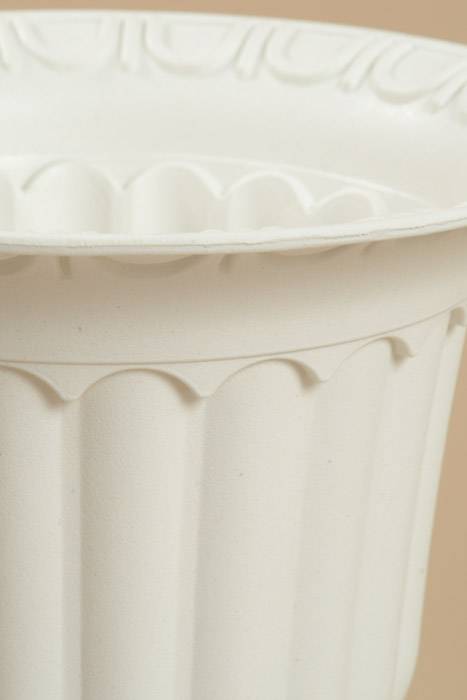 9.5" X 12" Plastic Flower Pot White