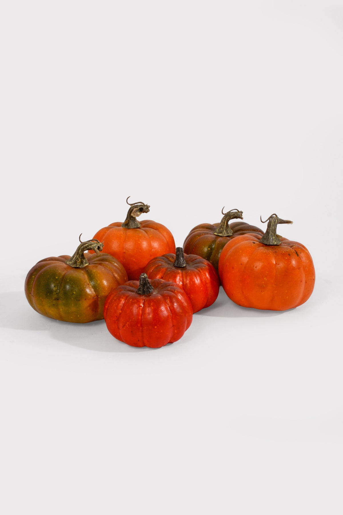 3" -2.5" Pumpkin In Net Orange/Green Pkg6