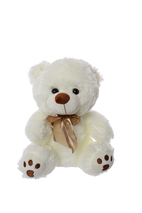 12" Bear With Bow Ivory